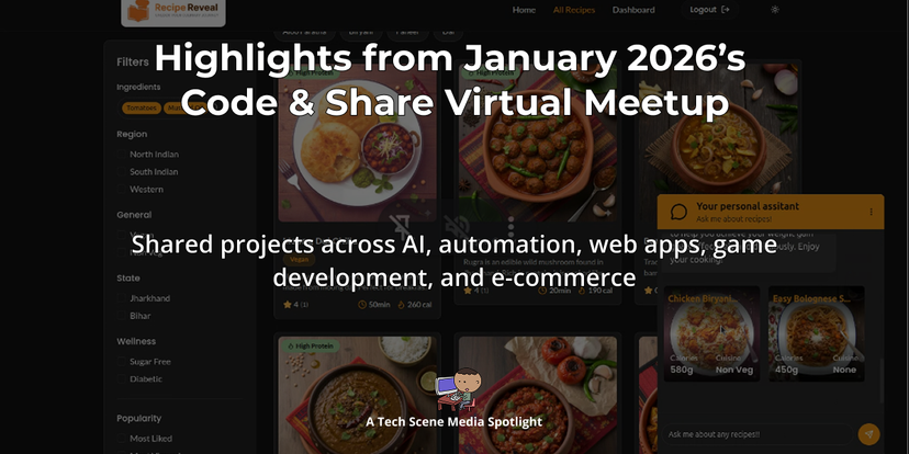 Screenshot from Code & Share January 2025 virtual meetup